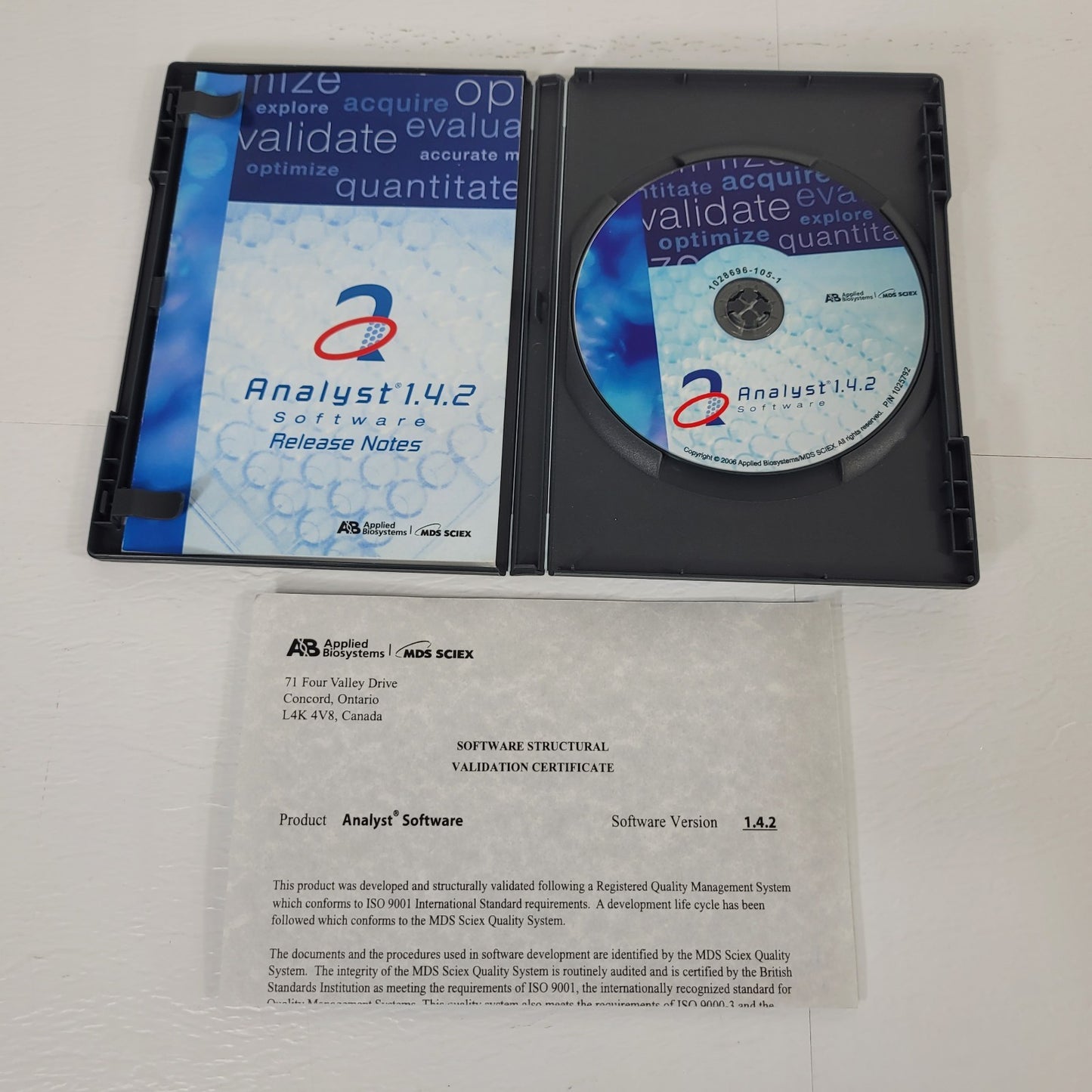 Applied Biosystems MDS SCIEX 1025792 Analyst 1.4.2 Software All In One Download