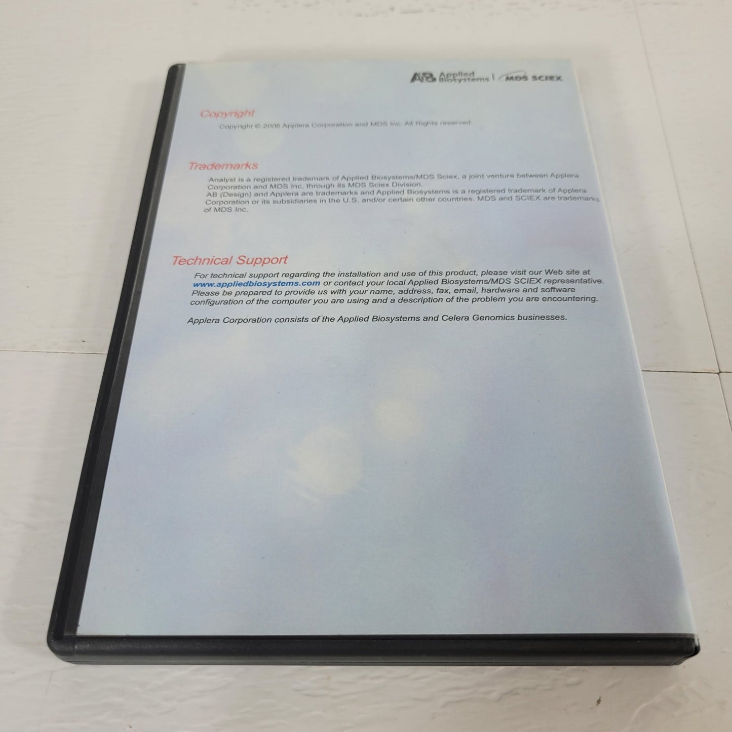 Applied Biosystems MDS SCIEX 1025792 Analyst 1.4.2 Software All In One Download