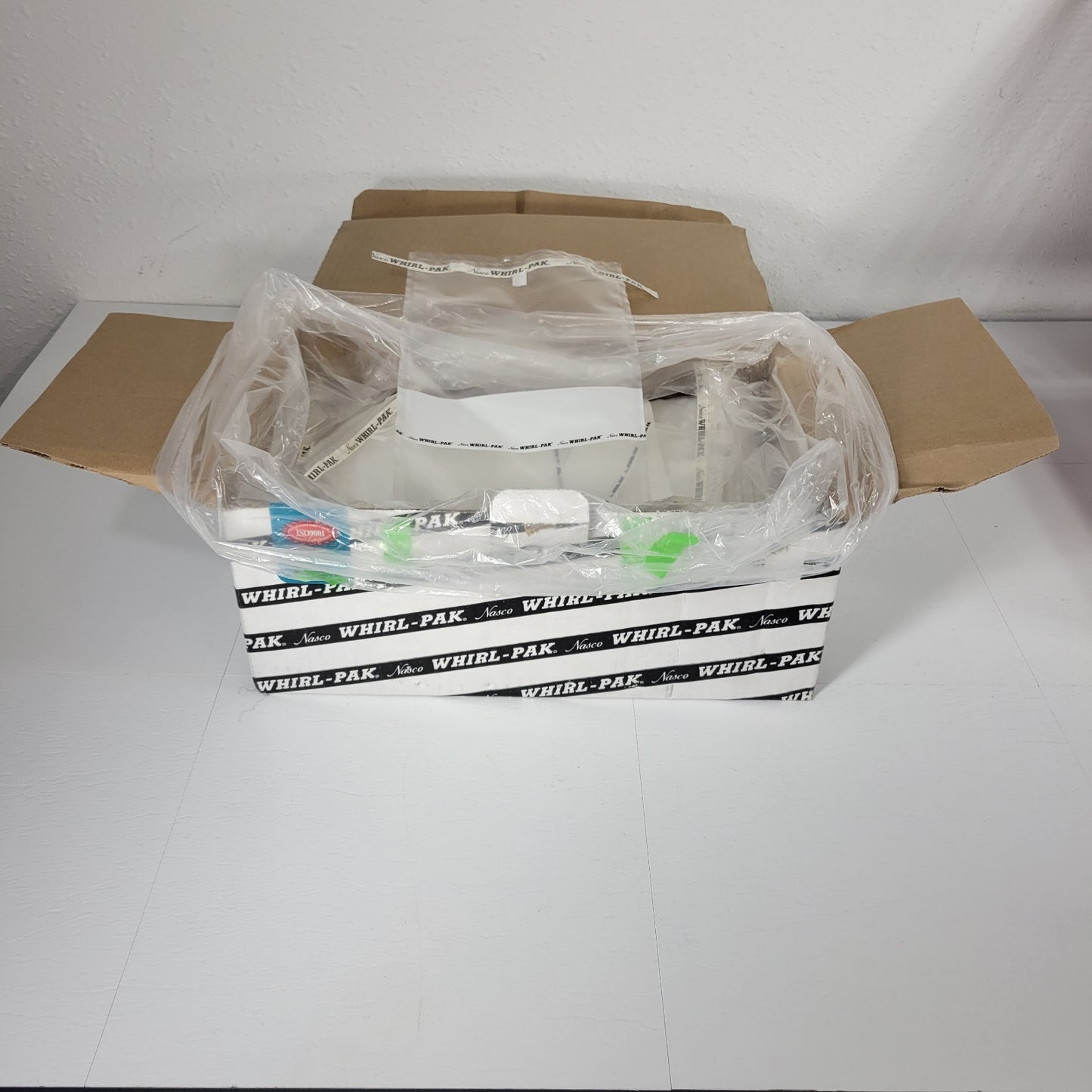 Open Box Nasco Whirl-Pak Sample Bag Puncture Proof Tabs, Pack of ~500