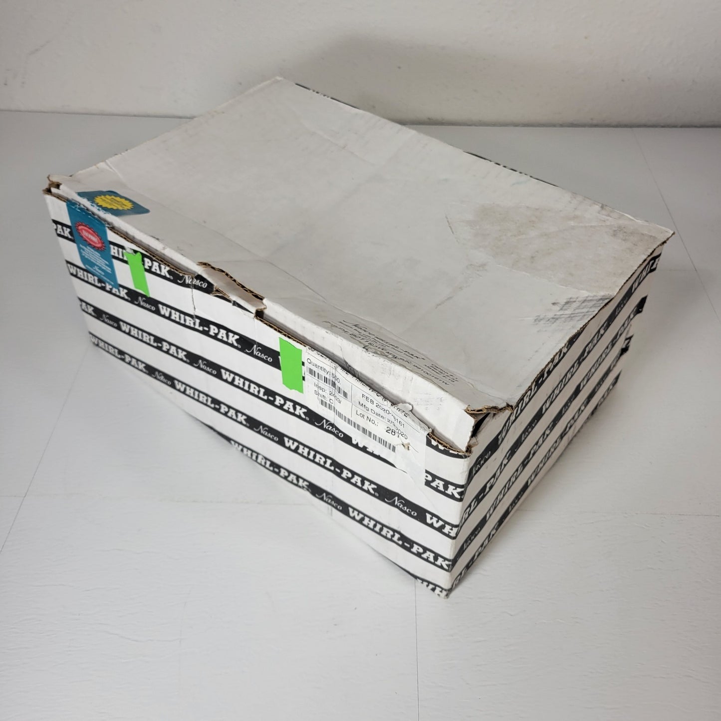 Open Box Nasco Whirl-Pak Sample Bag Puncture Proof Tabs, Pack of ~500