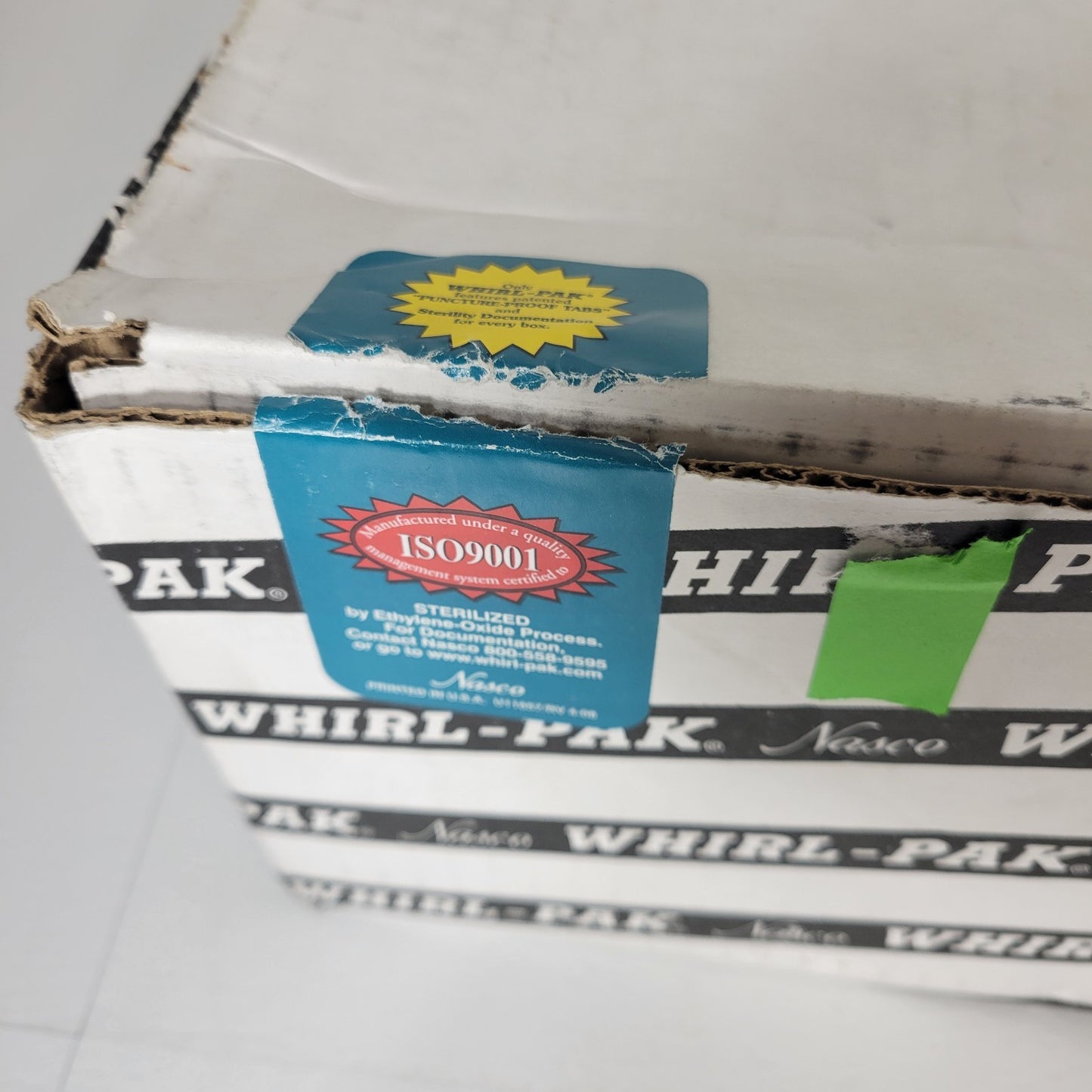 Open Box Nasco Whirl-Pak Sample Bag Puncture Proof Tabs, Pack of ~500