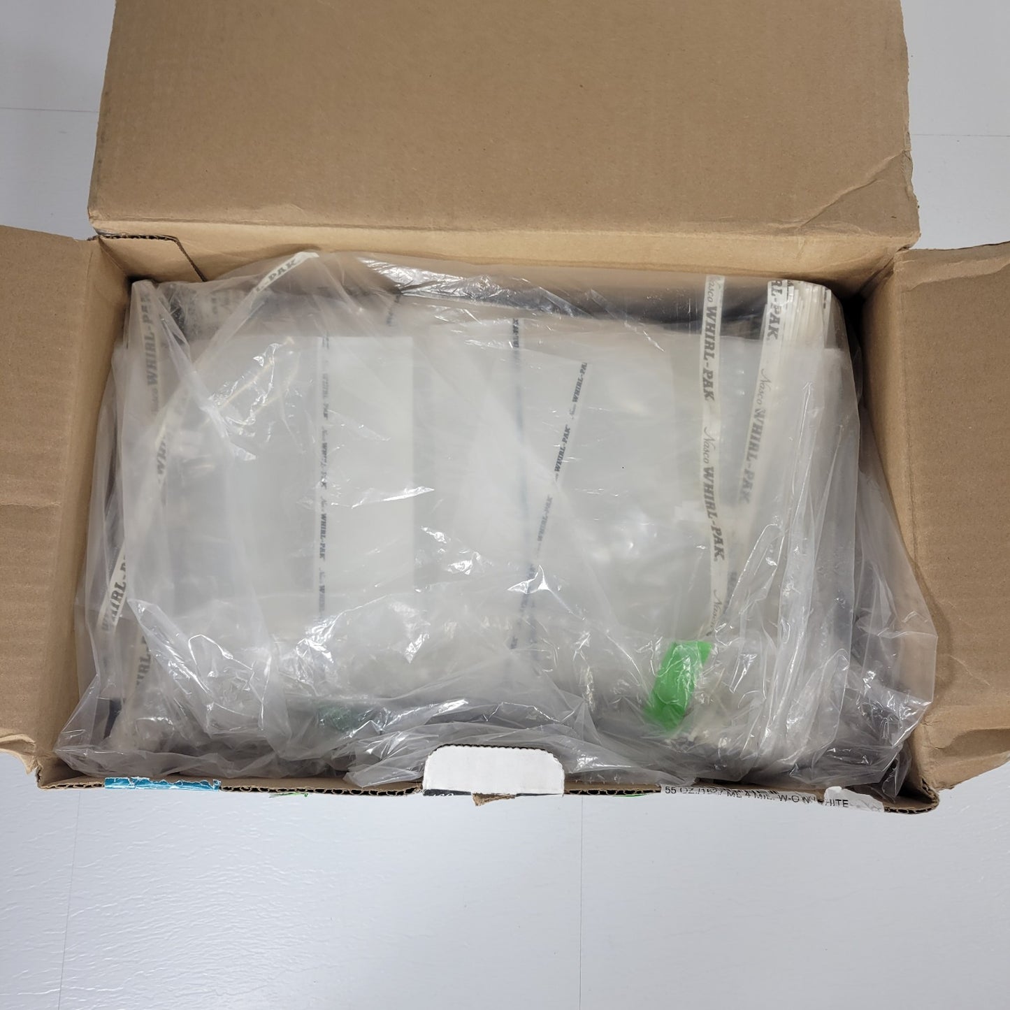 Open Box Nasco Whirl-Pak Sample Bag Puncture Proof Tabs, Pack of ~500