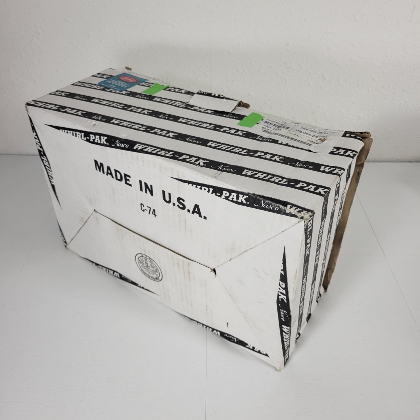 Open Box Nasco Whirl-Pak Sample Bag Puncture Proof Tabs, Pack of ~500