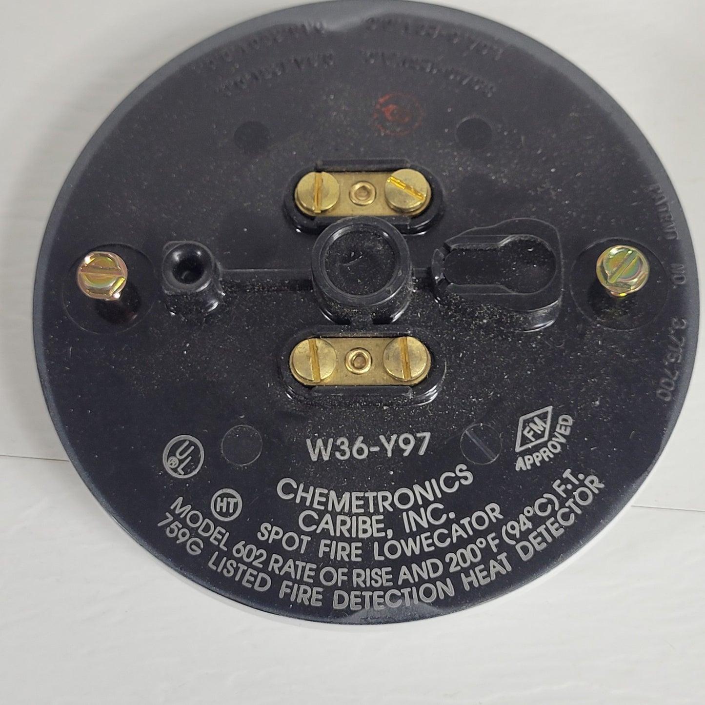 Chemetronics W36-Y97 Fire Detection Heat Detector Alarm