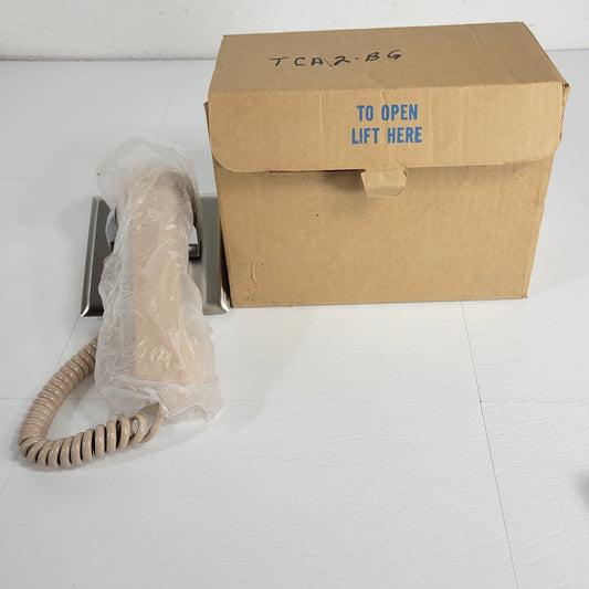 Lowell TCA2-BG Vintage Telephone Handset Hookswitch Tan Wall Mount Plate