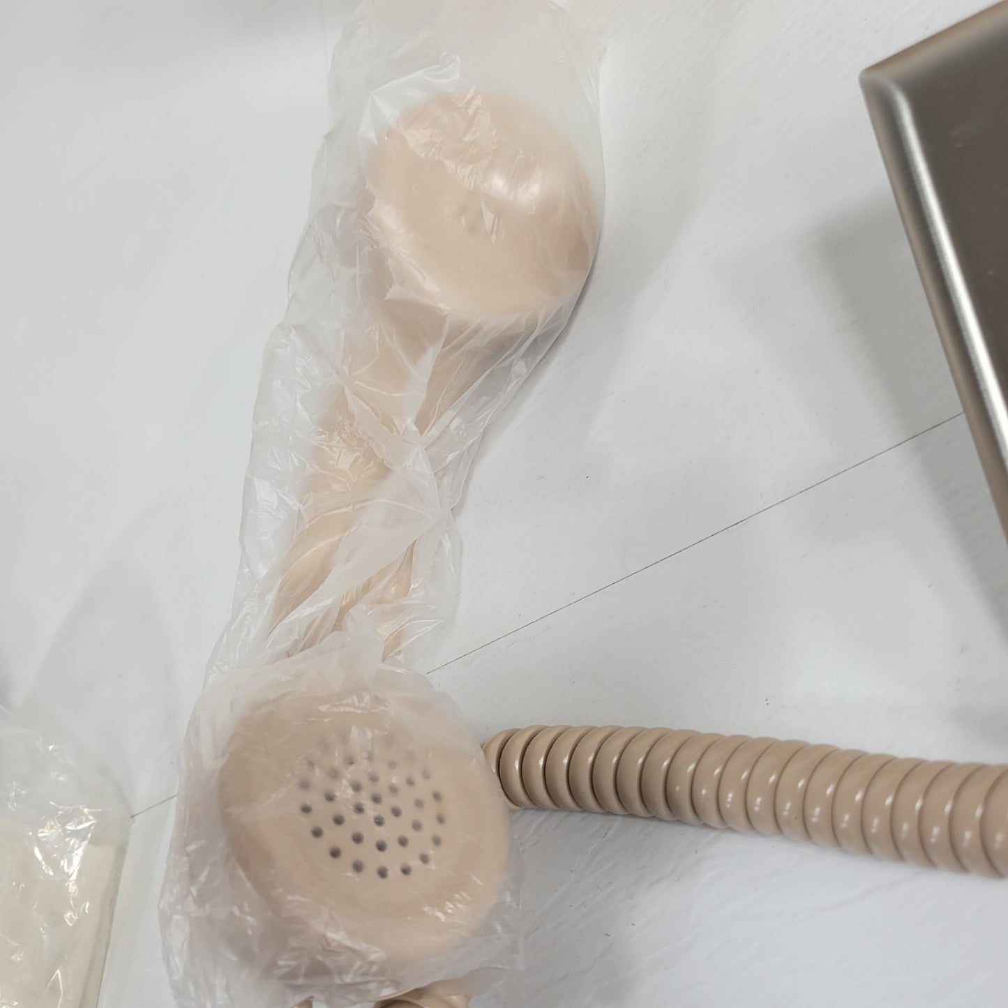 Lowell TCA2-BG Vintage Telephone Handset Hookswitch Tan Wall Mount Plate