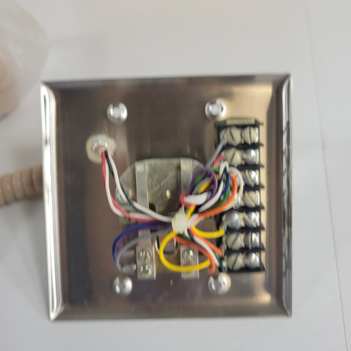 Lowell TCA2-BG Vintage Telephone Handset Hookswitch Tan Wall Mount Plate