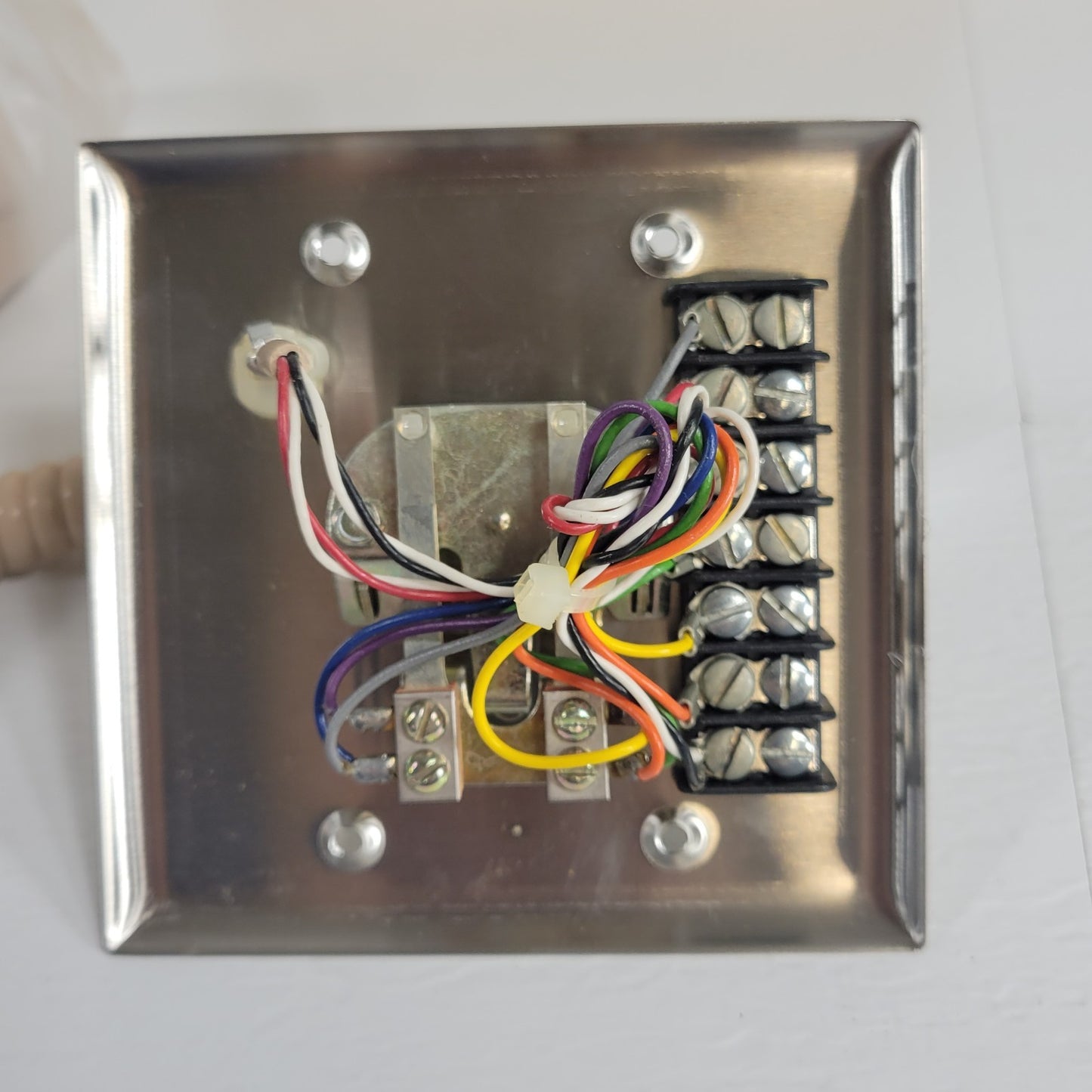 Lowell TCA2-BG Vintage Telephone Handset Hookswitch Tan Wall Mount Plate