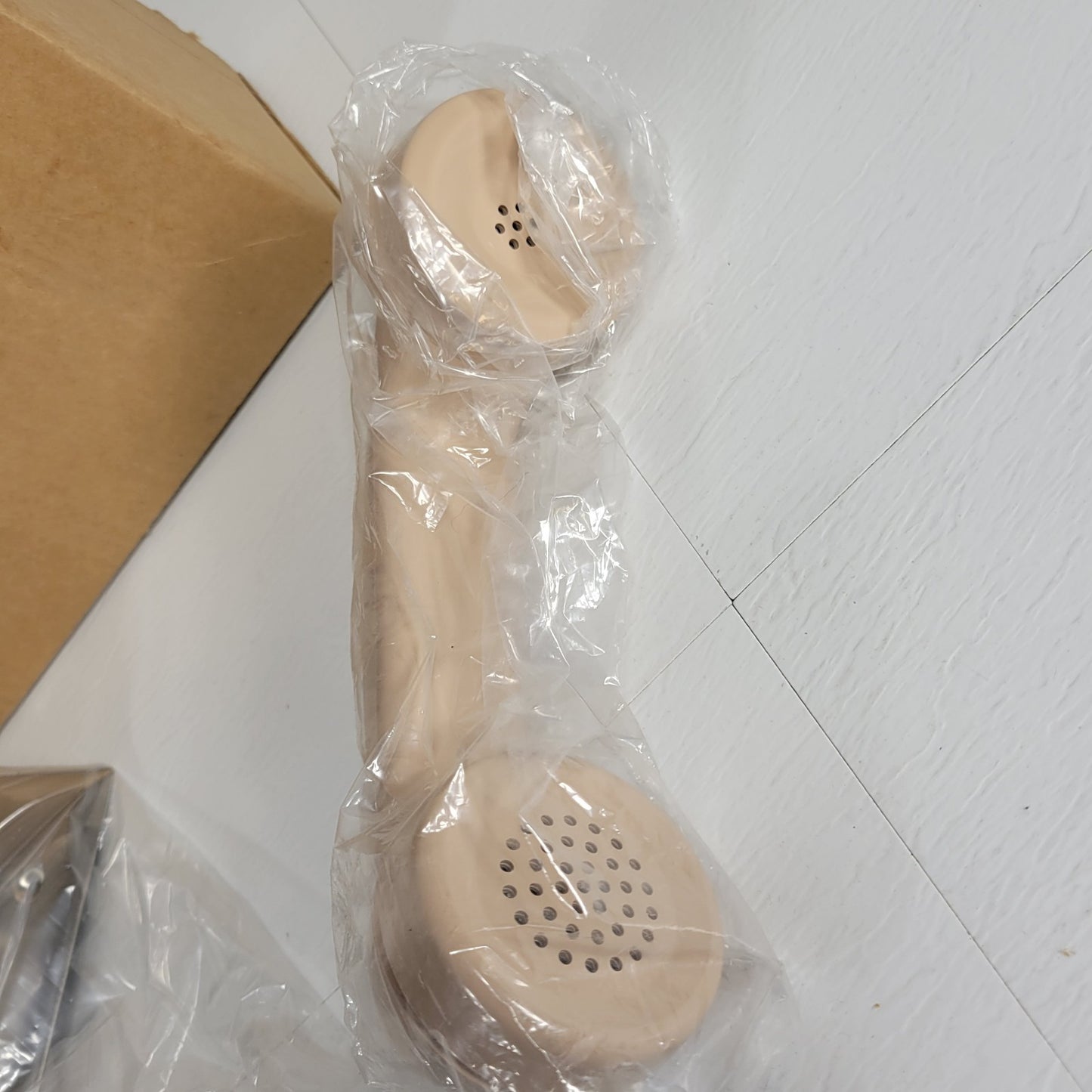 Lowell TTP-2BG Telephone Handset Hookswitch With Metal Coil Cable Tan Phone