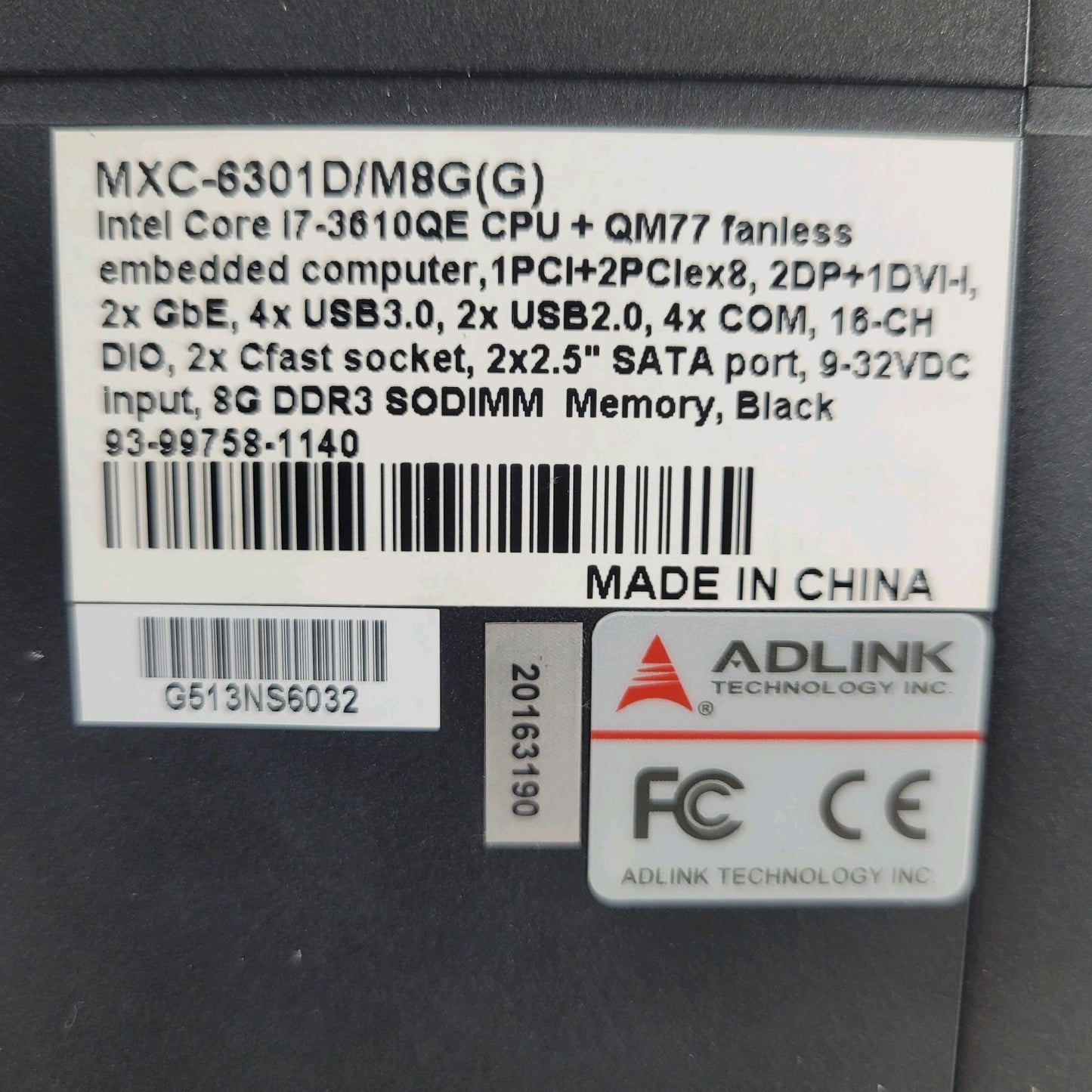 Adlink MXC-6031D/M8G (G) Matrix Fanless Rugged I/O Industrial PC Computer i7