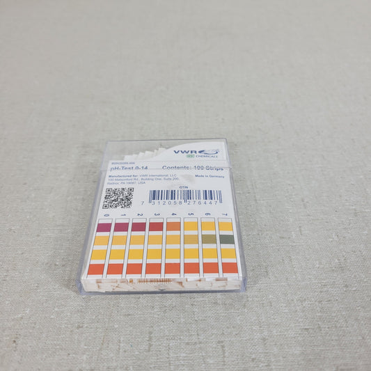 VWR Chemical pH Test Strips pH Range 0-14 Approximately 100 Stripes