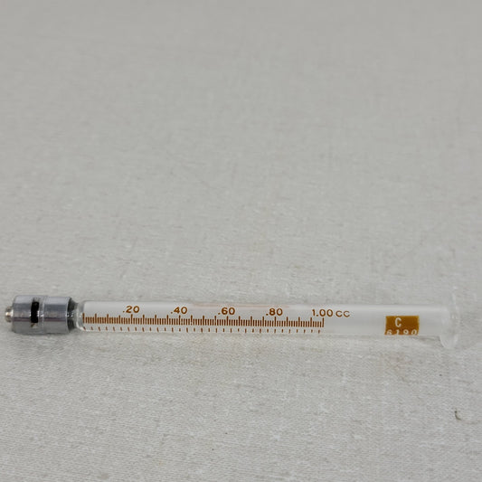 B-D Yale Tuberculin Glass 1CC Missing Plunger Luer Lock Tip