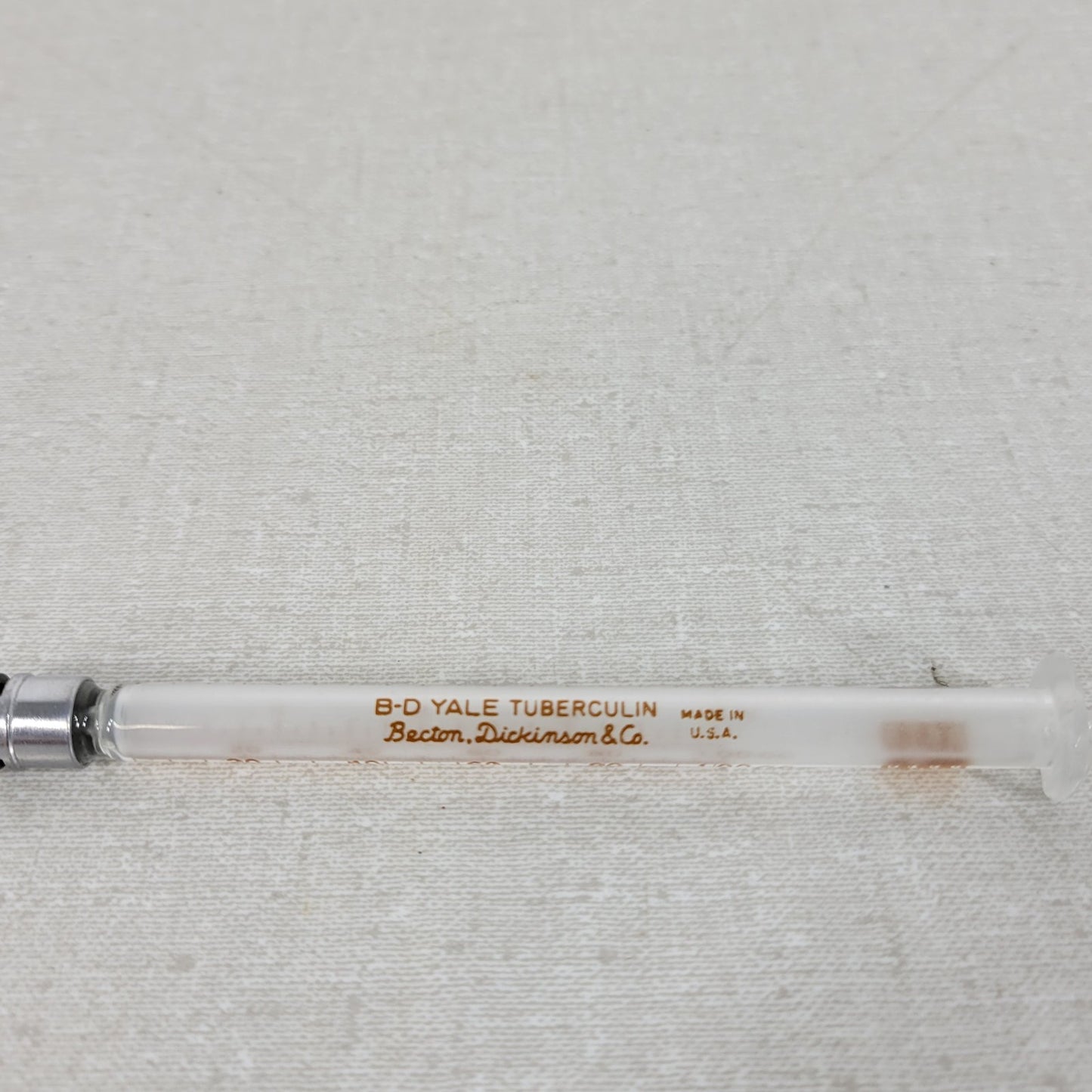 B-D Yale Tuberculin Glass 1CC Missing Plunger Luer Lock Tip