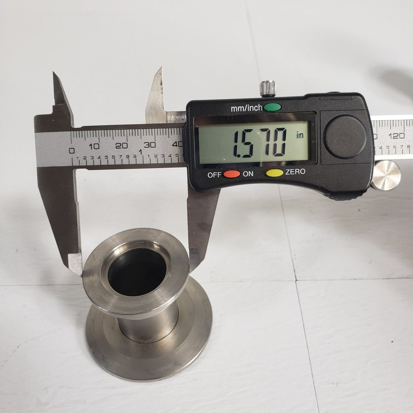 ISO KF25 NW25 Adapter Flange to KF40 NW40 Stainless Steel Full Nipple Reducer