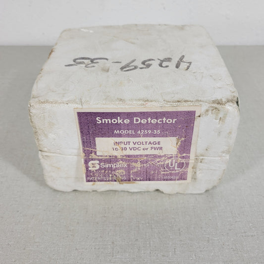 Simplex 4259-35 Smoke Detector Input Voltage 10-30 VDC or FWR 4259-36
