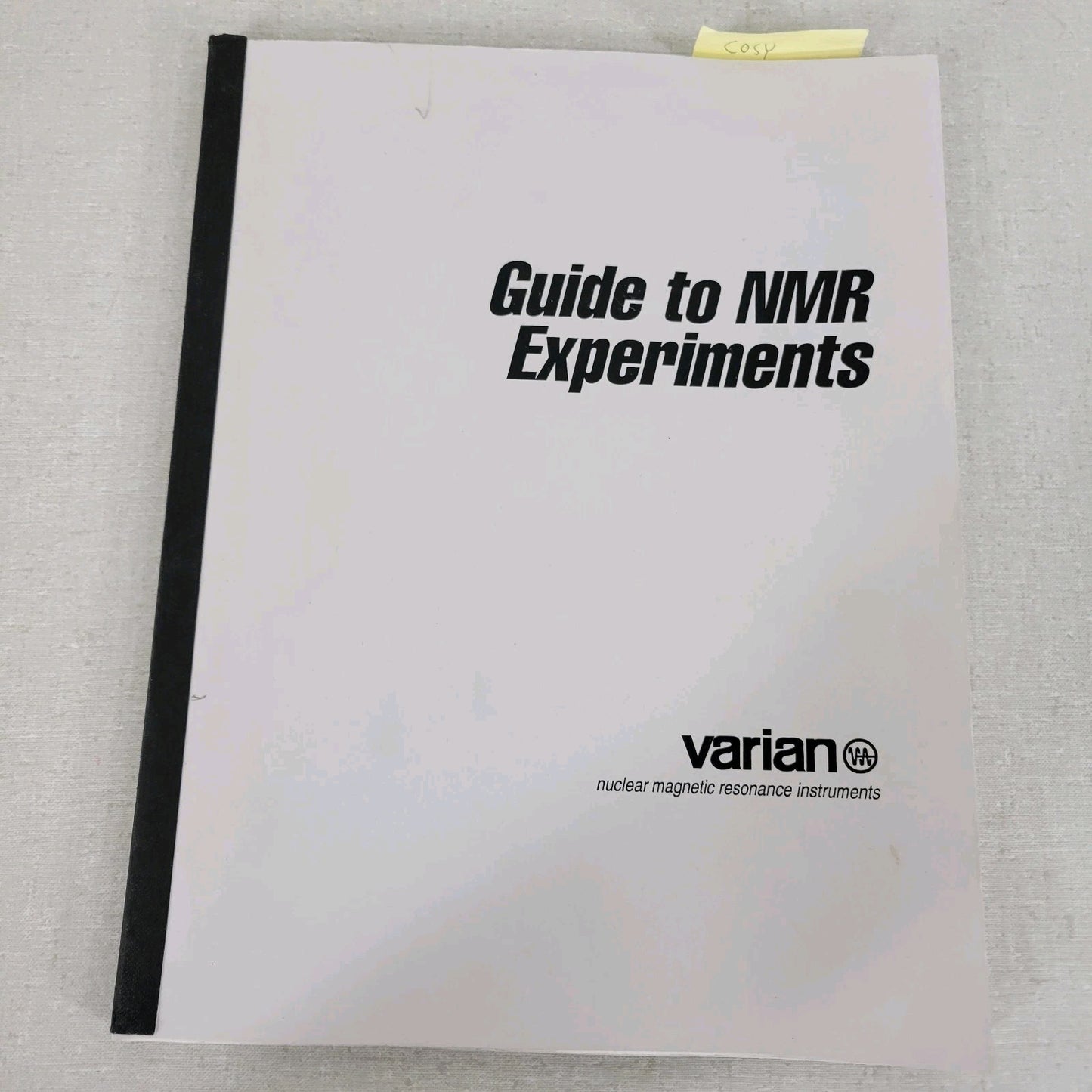 Varian NMR Nuclear Magnetic Resonance Spectrometer Manual Collection v5.1 v6.1C