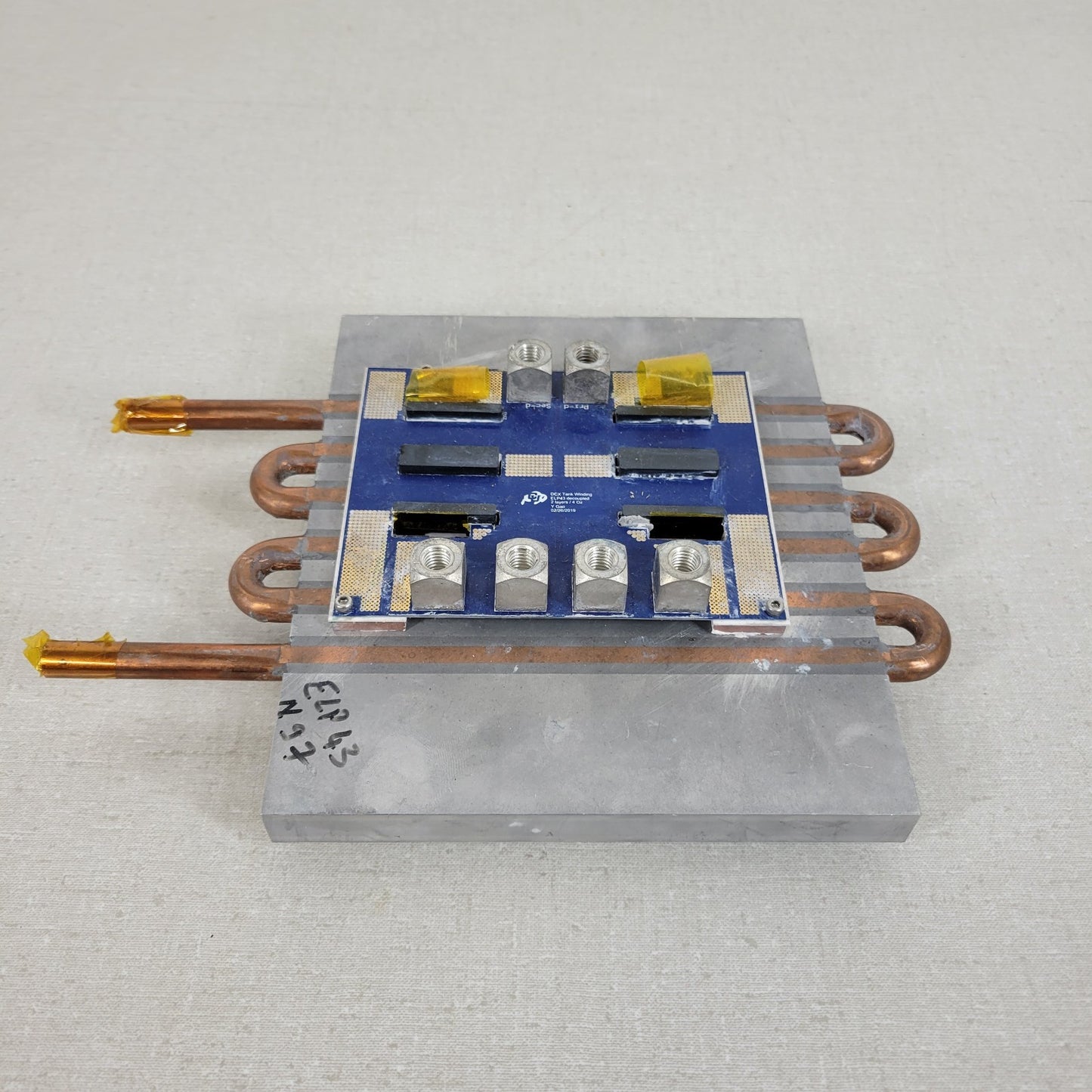 DCX Tank Winding ELP43 Decoupled Water Cooled Heatsink made at CU Boulder 2019