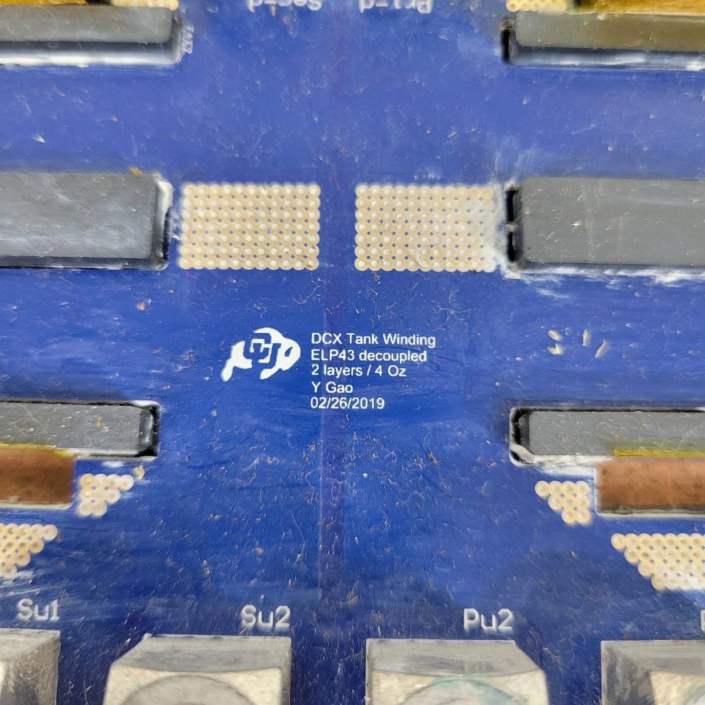DCX Tank Winding ELP43 Decoupled Water Cooled Heatsink made at CU Boulder 2019