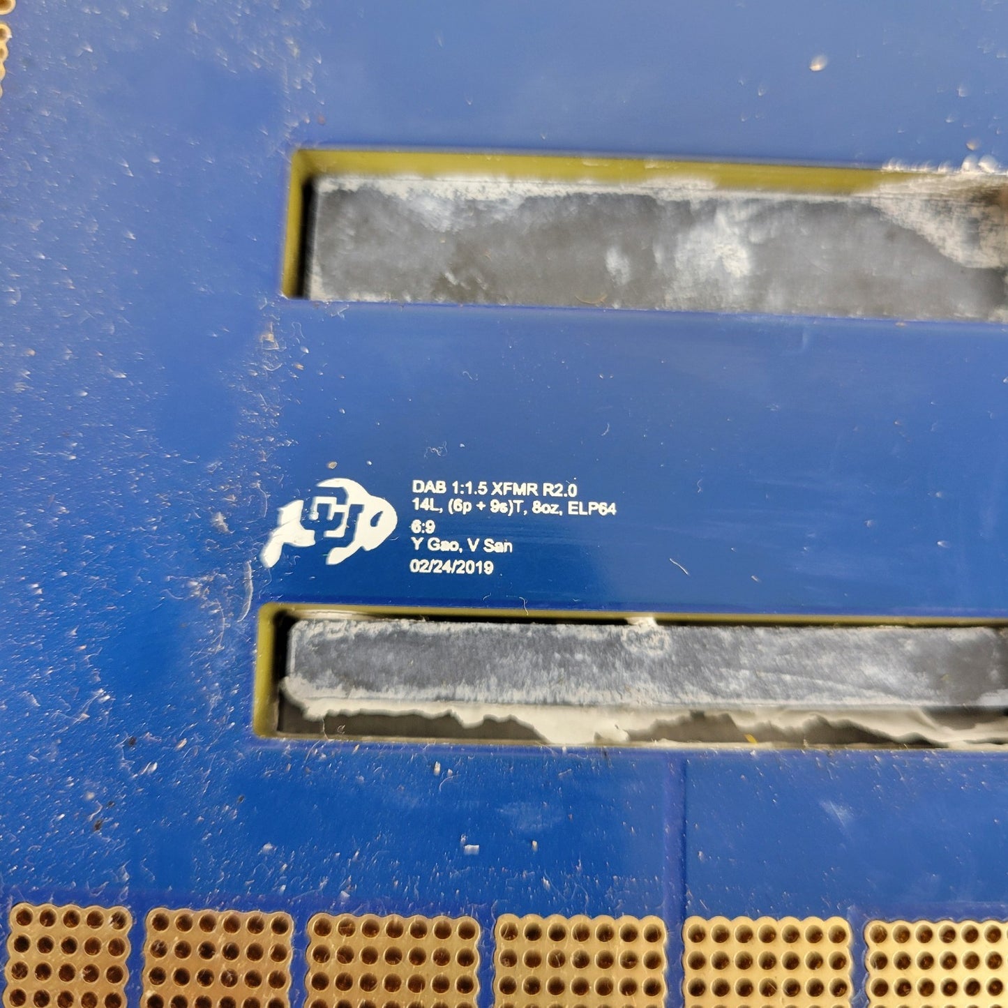 DAB 1:1.5 Transformer ELP64 Water Cooled Heatsink made at CU Boulder 2019