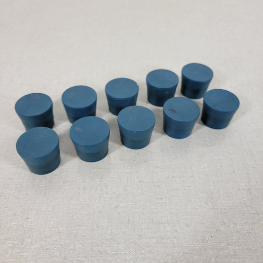 Laboratory Rubber Stopper Glass Flange Size #6 Blue 25mm Solid Pack of 10