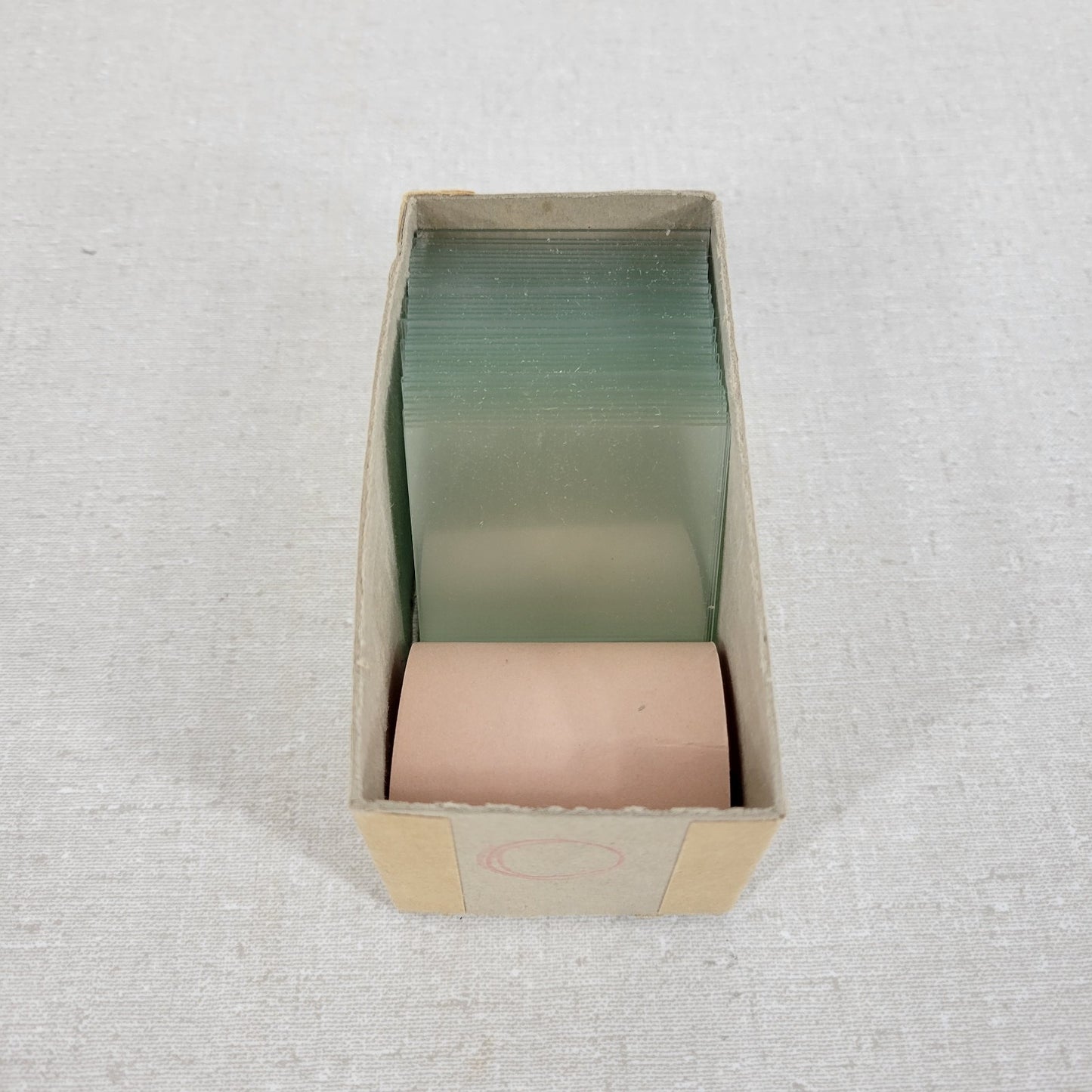 Vintage Leitz Cover Glass Plate 2" x 2" Ground Edges Made In USA 69021, 35 Count