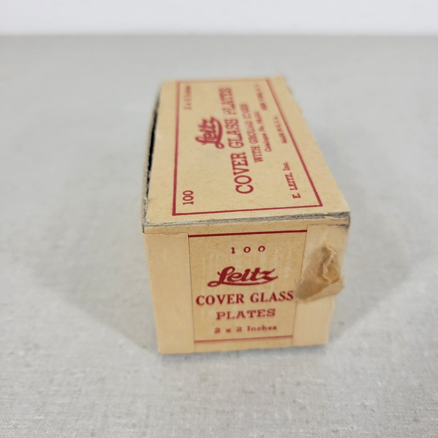 Vintage Leitz Cover Glass Plate 2" x 2" Ground Edges Made In USA 69021, 35 Count