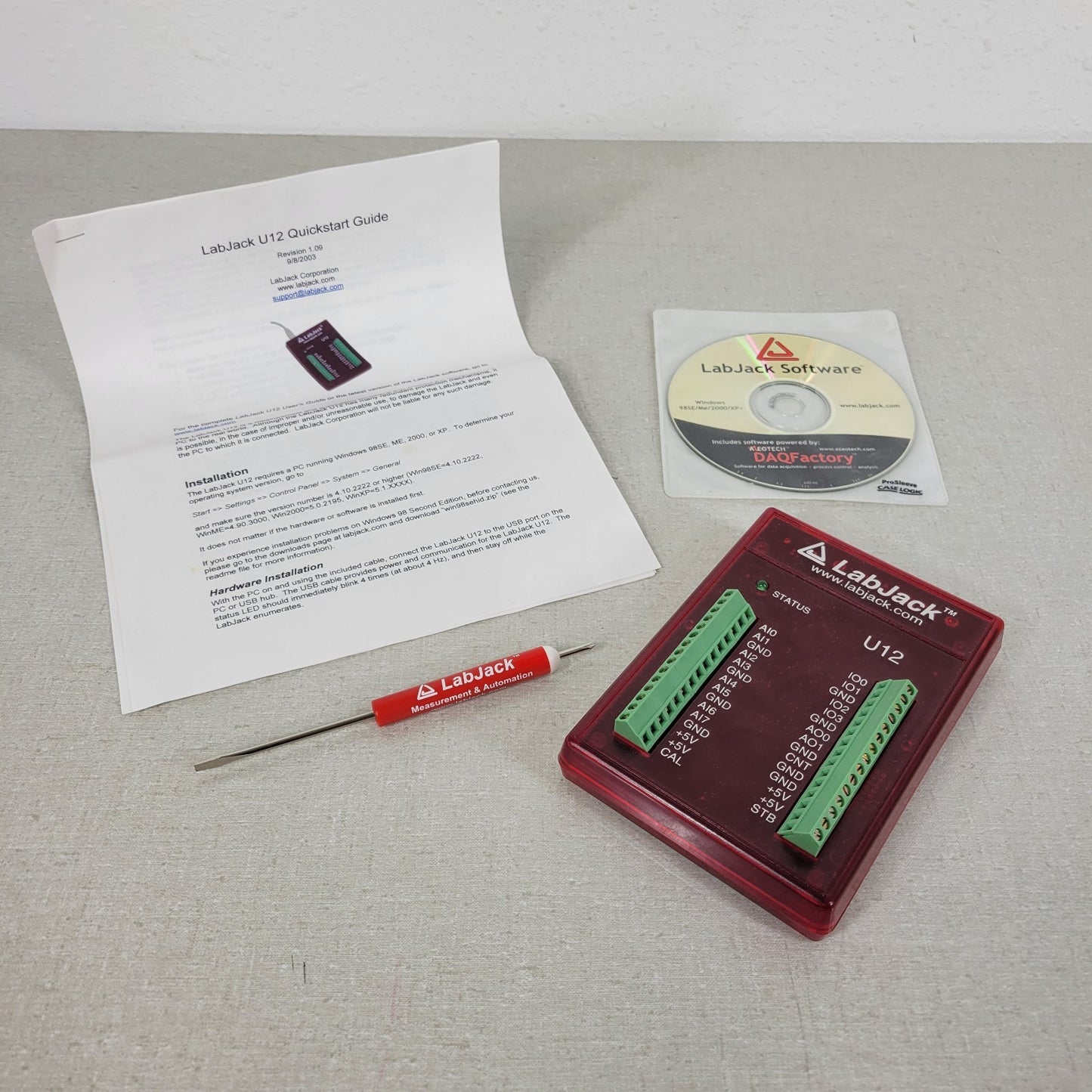 LabJack U12 Measurement Automation USB Peripheral for Windows 98SE ME 2000 XP