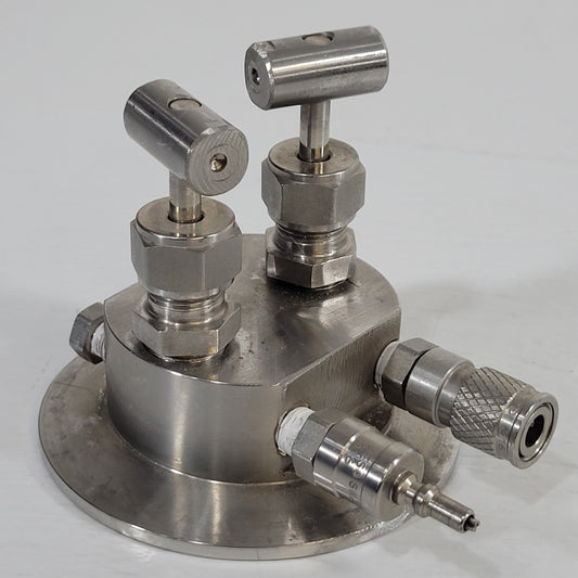 Swagelok Needle Valve Manifold KF50 NW50 Manual Gas Adapters Stainless Steel