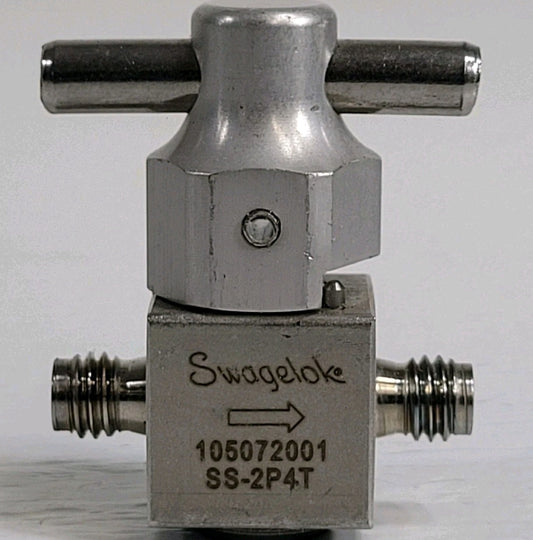 Swagelok SS-P24T 1/8" Quarter Turn Plug Stainless Steel High Vacuum Valve