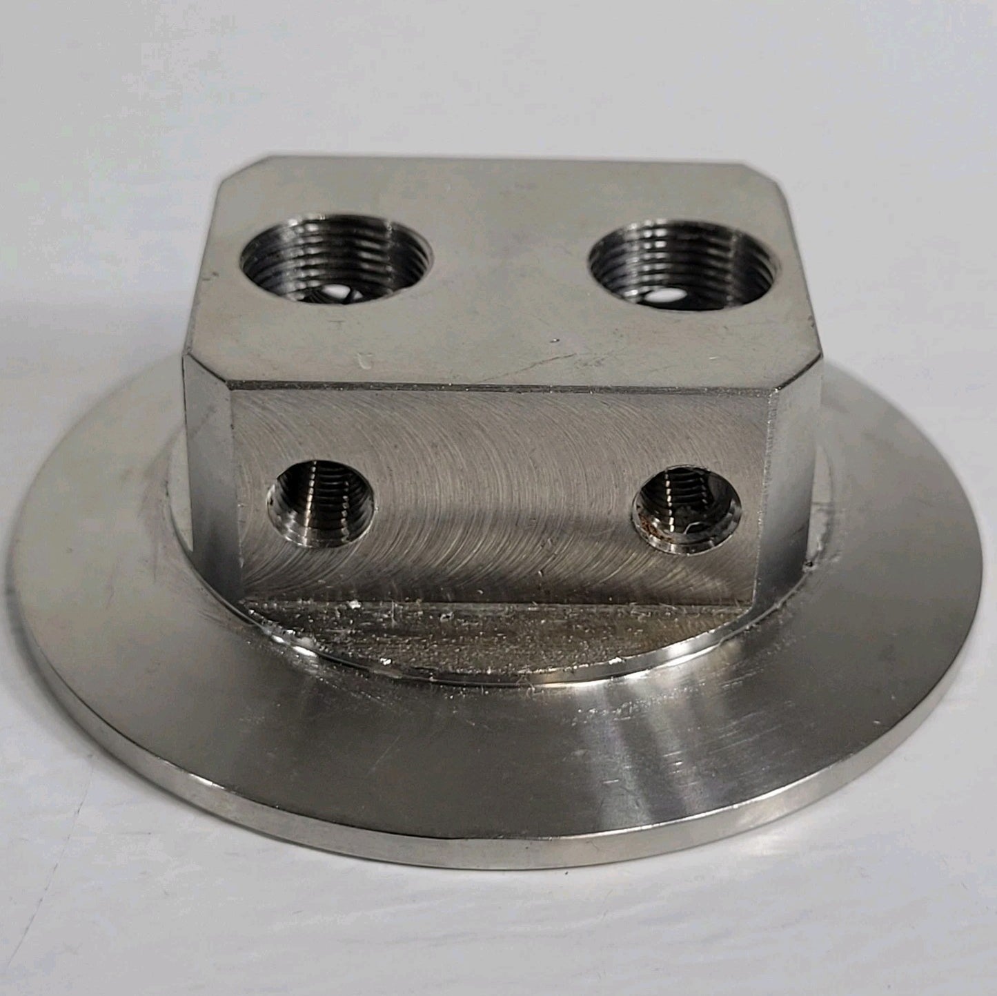 KF50 NW50 Manifold Valve Body 2-Port Stainless Steel for High Vacuum System