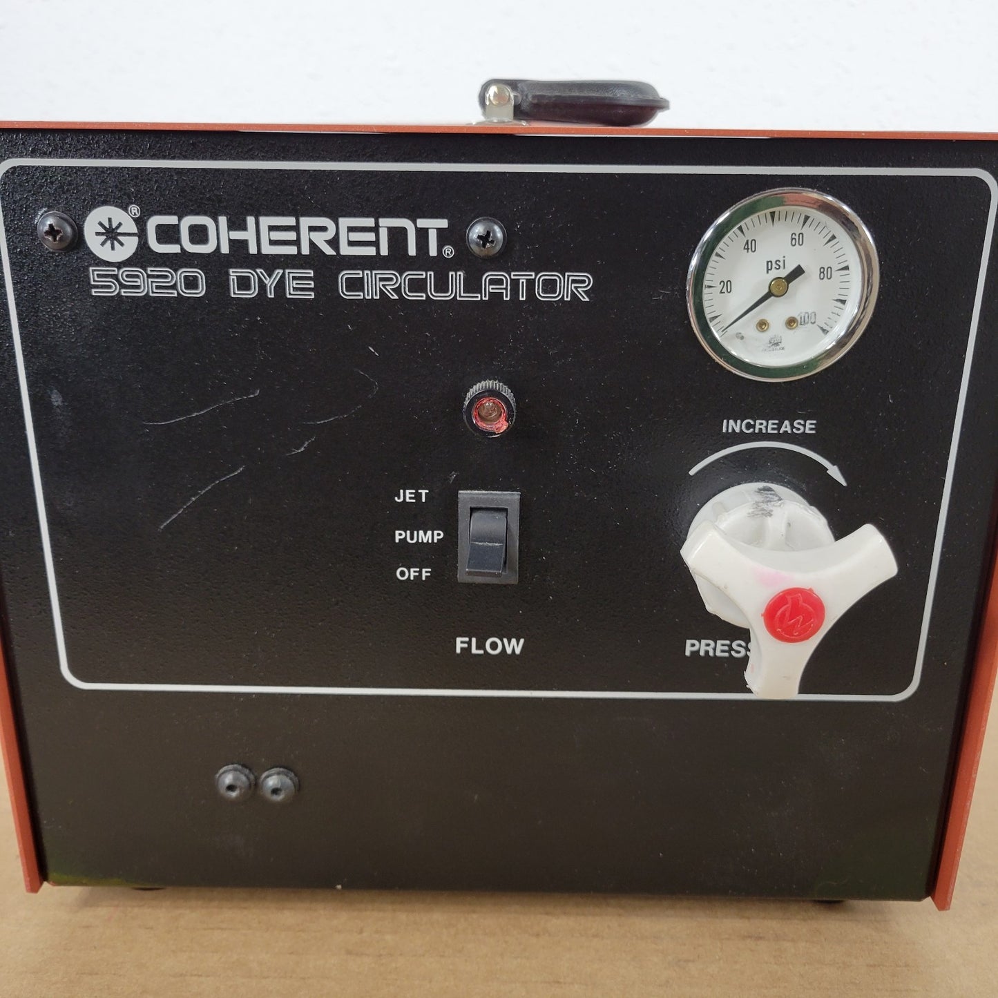 TESTED WORKING Coherent 5920 Dye Circulator Jet and Pump Loops 1 Quart Tank