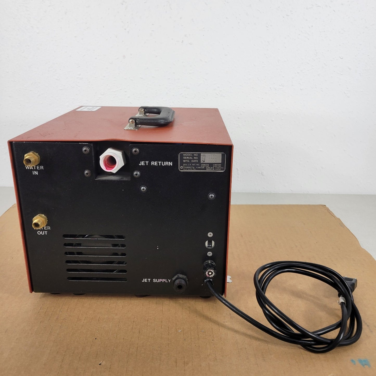 TESTED WORKING Coherent 5920 Dye Circulator Jet and Pump Loops 1 Quart Tank