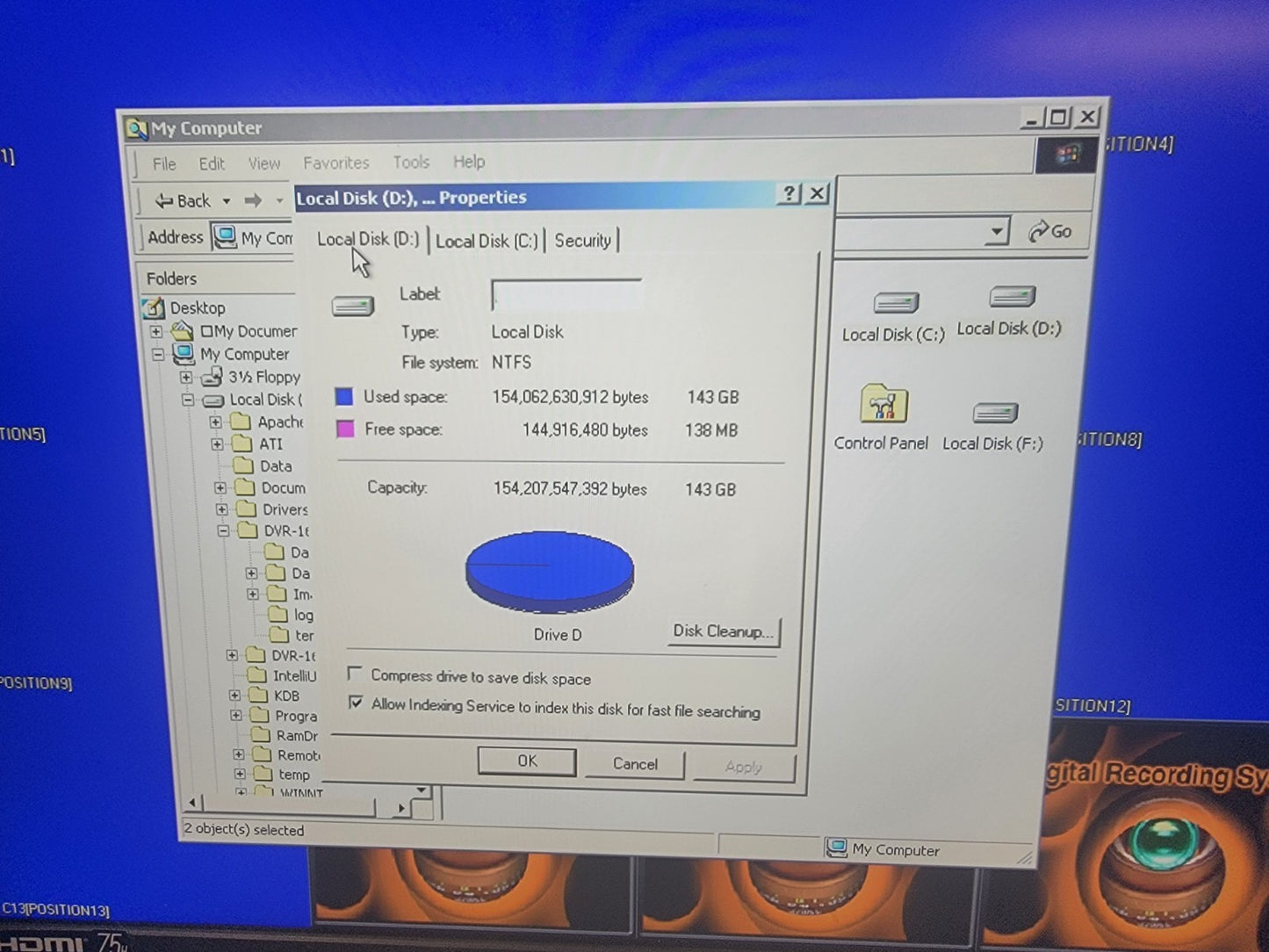 4U CCTV Controller Rack Mount BNC Connectors Handles With Camera Software Win2k