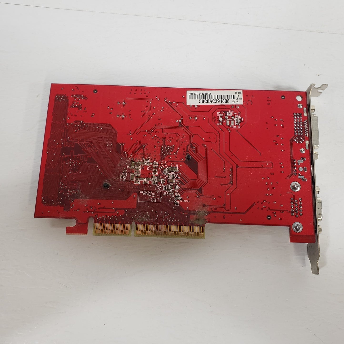 Asus A9550-TD-128M Radeon 9550 128MB AGP Video Graphics Card VGA DVI-I S Video