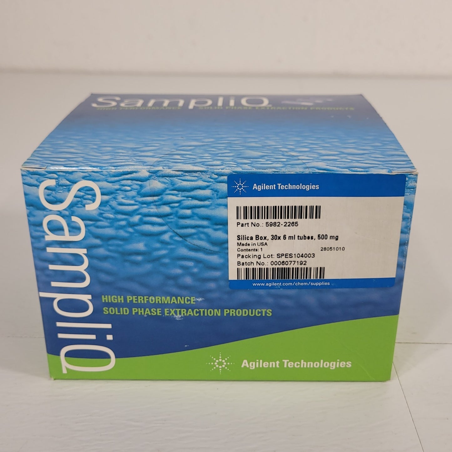 Agilent Technologies SampliQ Silica Box 30x 6 ml Tubes, 500 mg 5982-2265 SPE
