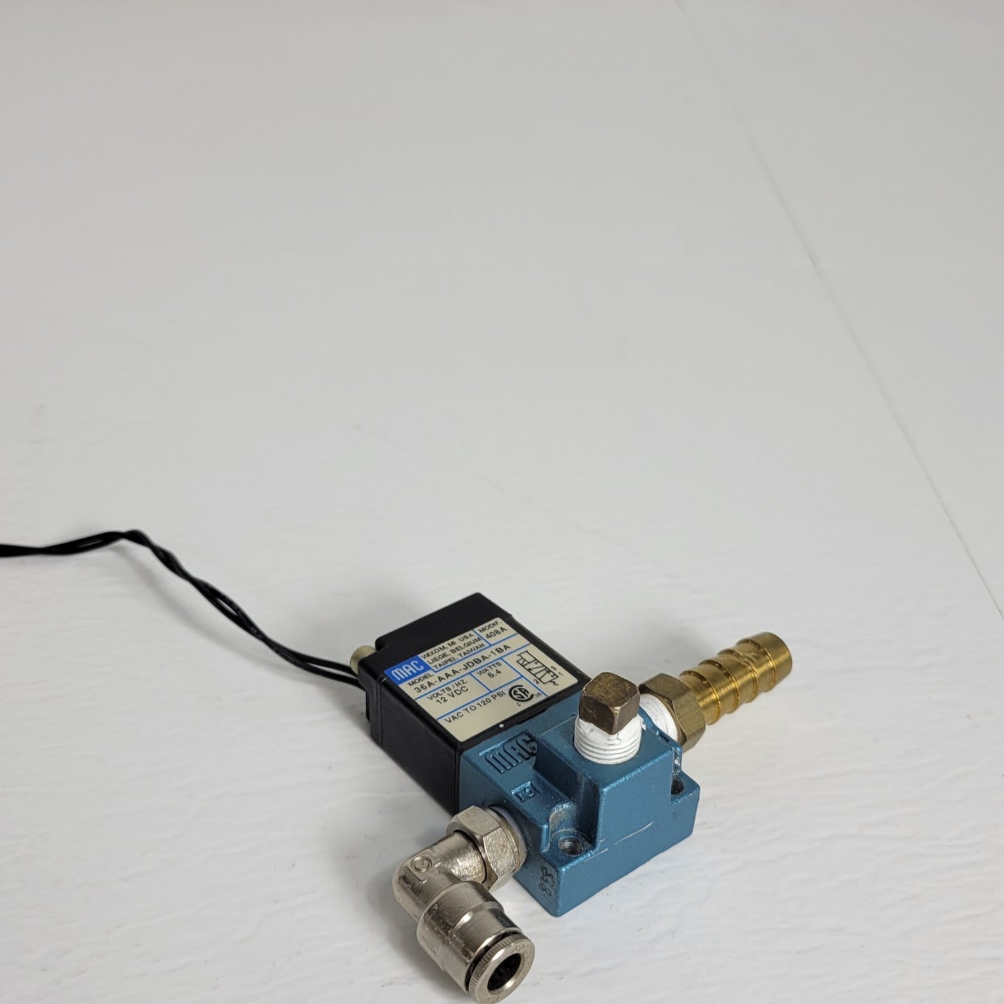 MAC 36A 3 Way Poppet Valve 36A-AAA-JDBA-1BA Soleniod Valve 1/8" NPT