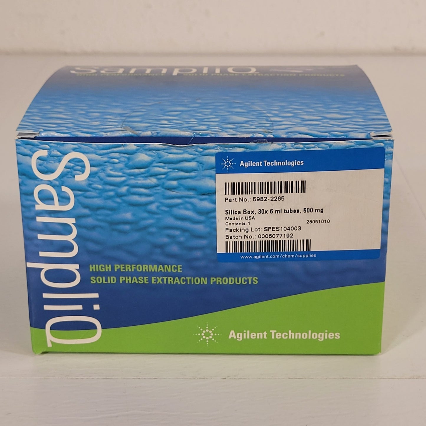 Agilent Technologies 6ml Plastic Tubes 6 Total Packs 500mg 5982-2265 SampliQ