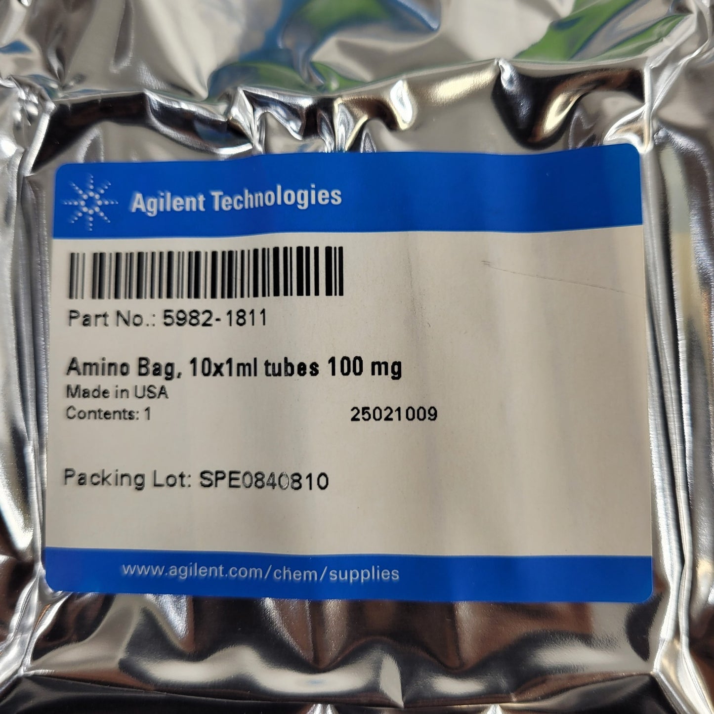 Agilent Technologies 1mL Plastic Tubes 14 Total Packs 100mg 5982-1811 SampliQ