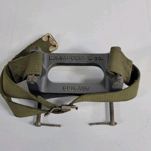 E.H.Sargent & CO 202 Gas Cylinder Holder Bench Safety Mount Belt Strap