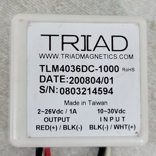 Triad TLM4036DC-1000 10-30Vdc 2-26Vdc Encapsulated DC/DC Switching Power Supply