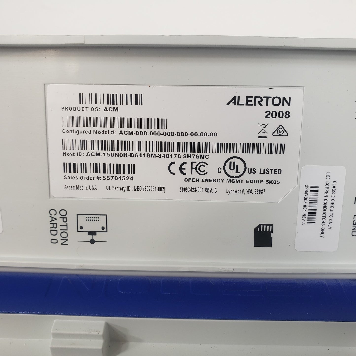 Alerton 50080121-001 ACM-000 Ascent Controller Module 24VDC SD Card Ethernet USB