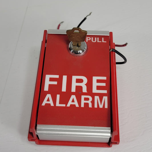 FCI MS-6 Fire Alarm Pull Station Box Non Coded Fire Alarm Box With Key Red