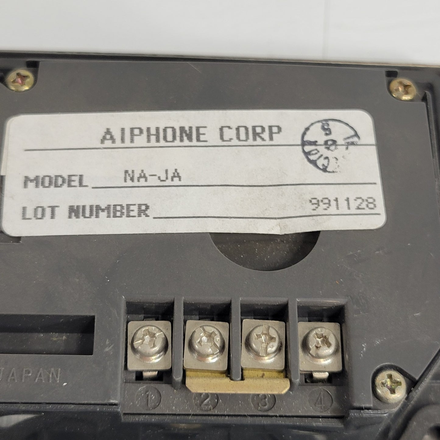 Aiphone NA-JA Flush Mount Audio Intercom Stainless Steel Push Button
