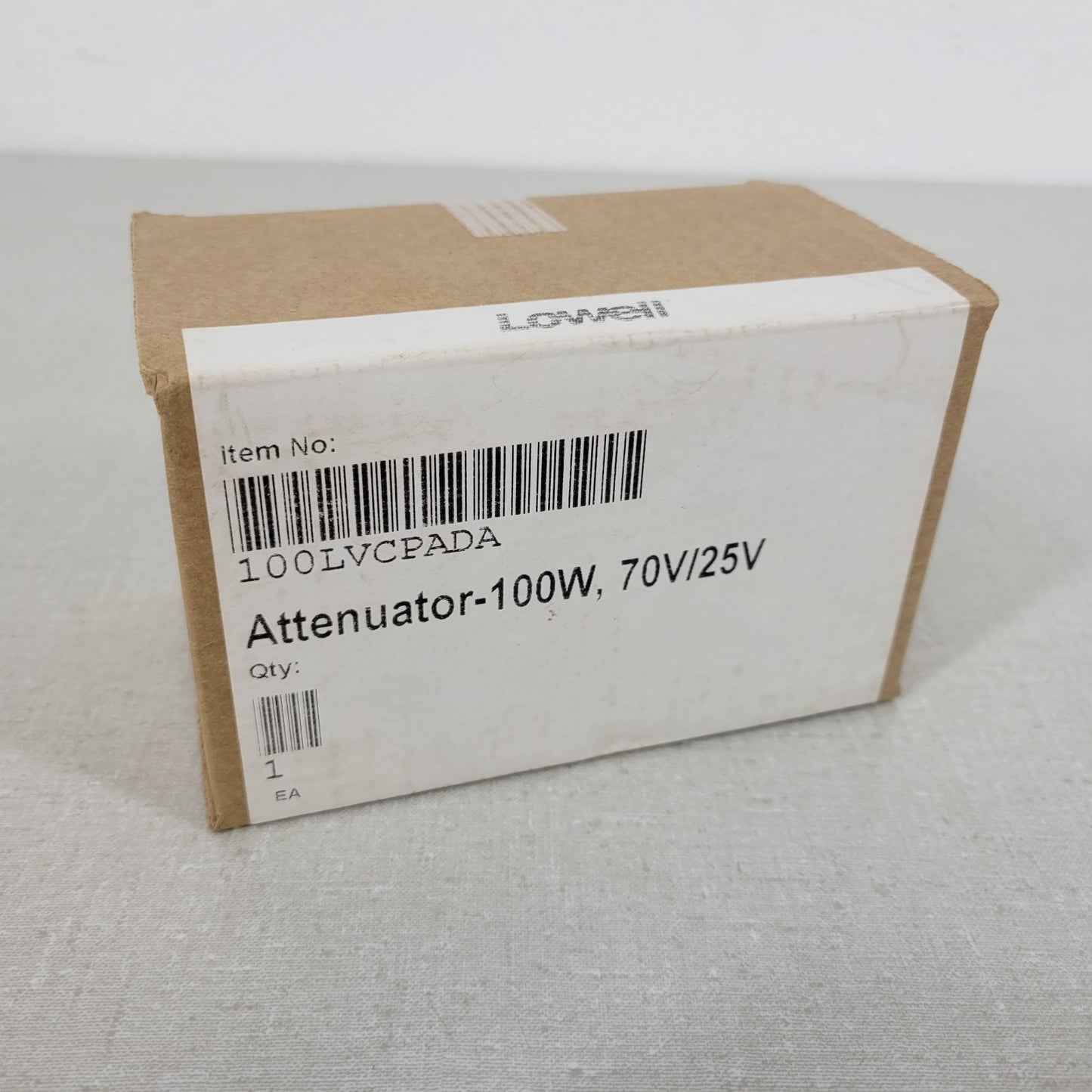 Lowell 100LVCPADA Volume Attenuator Single Gang With Wall Plate 100W 70V/25V