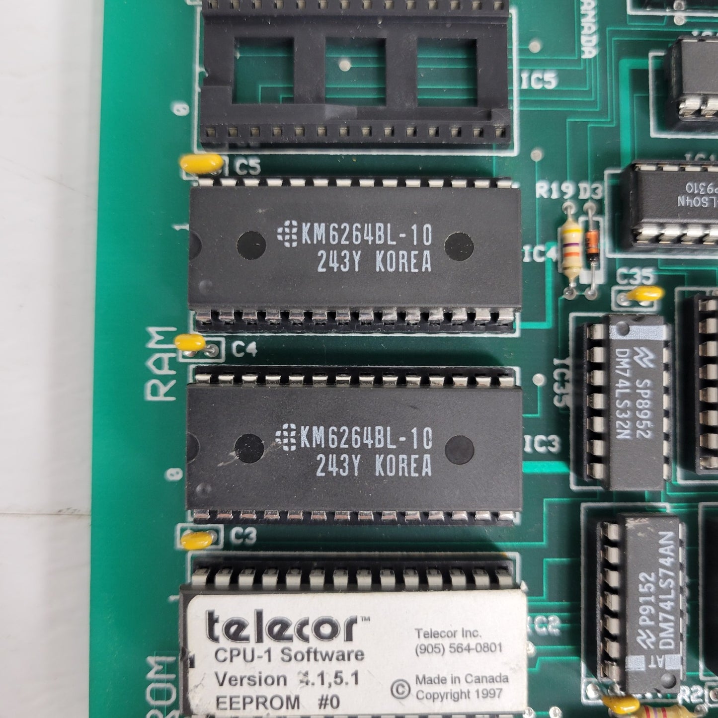 Telecor CPU-0 Rev 5 Plug In Module BCE Computer PCB Control Board