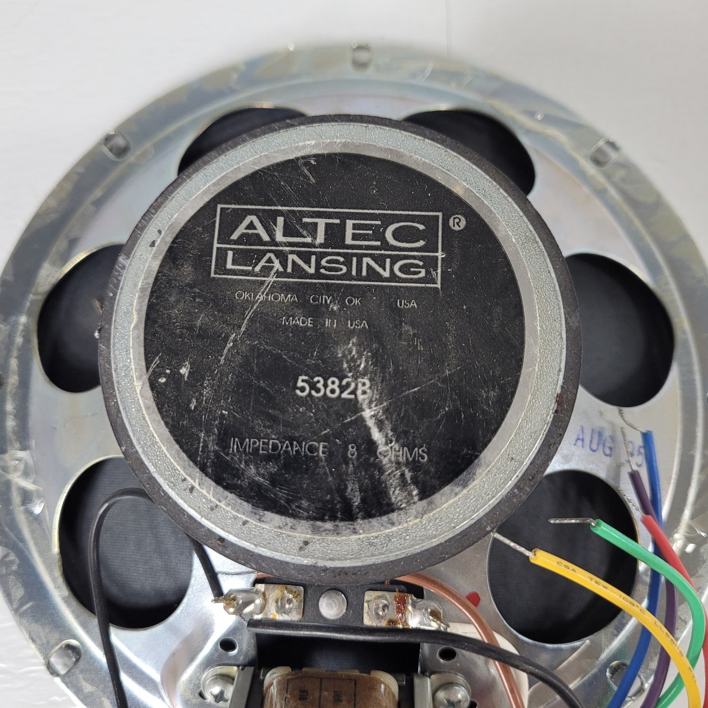 Altec Lansing 5382B 8" Impedance Speaker 8 ohms Western Electric