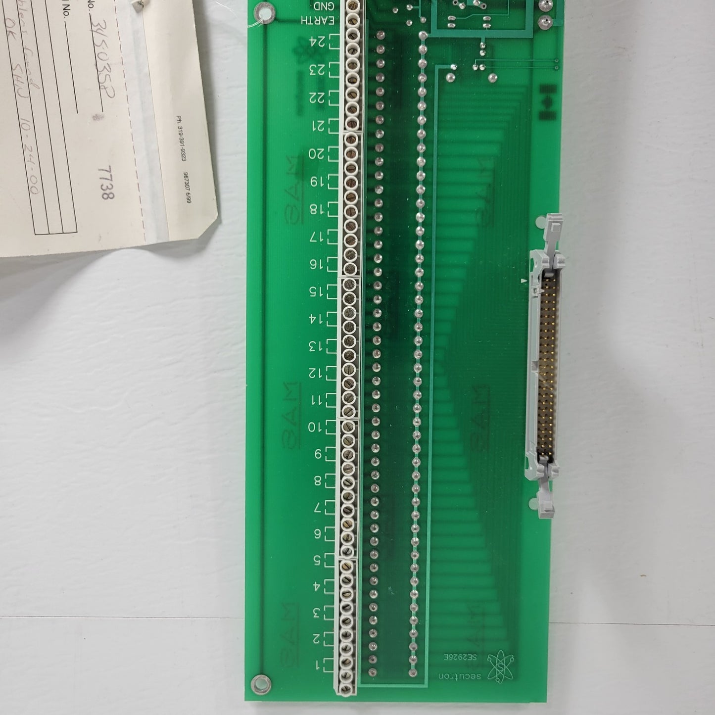 Secutron MAS SE2926E 345-35P Fire Alarm System Printed Circuit Board Securitron