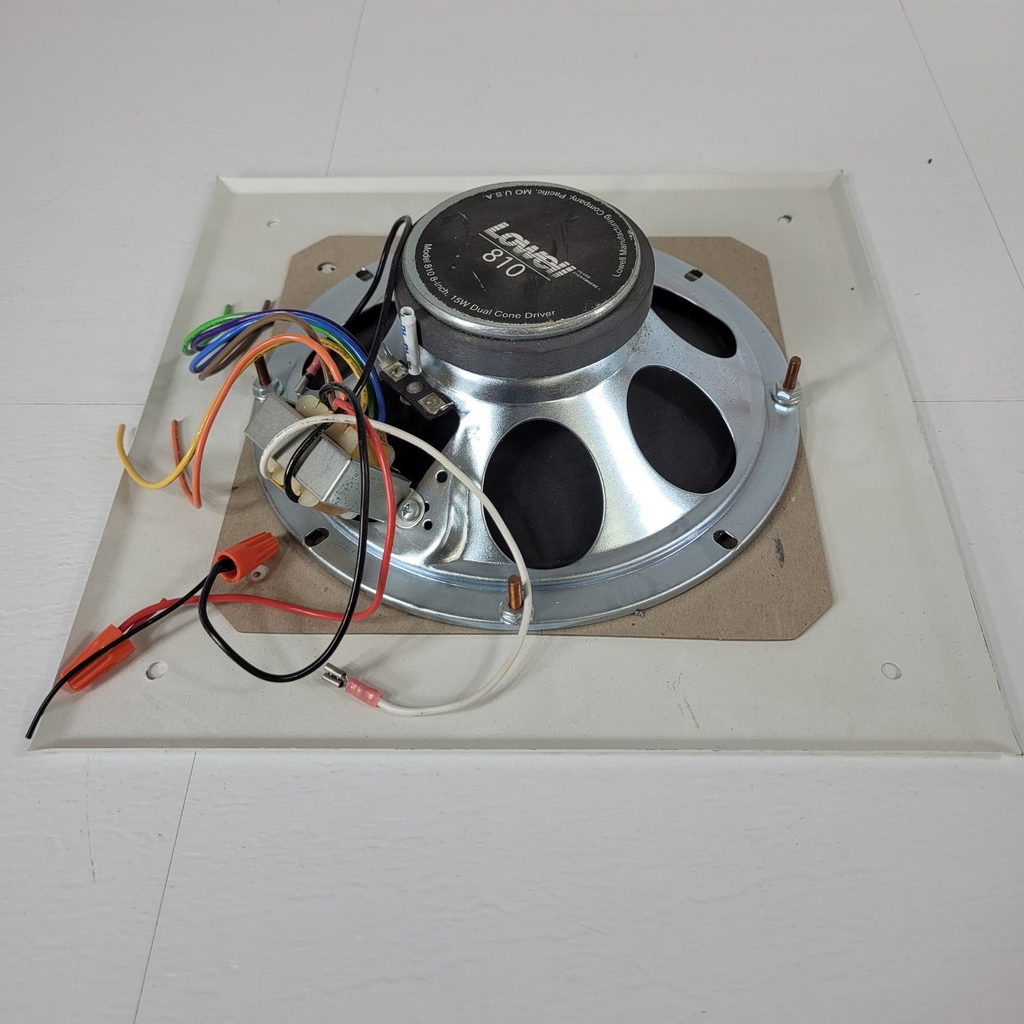 Lowell 810-T72 Speaker Assembly 8" 15W Dual Cone Driver w/ Transformer and Grill
