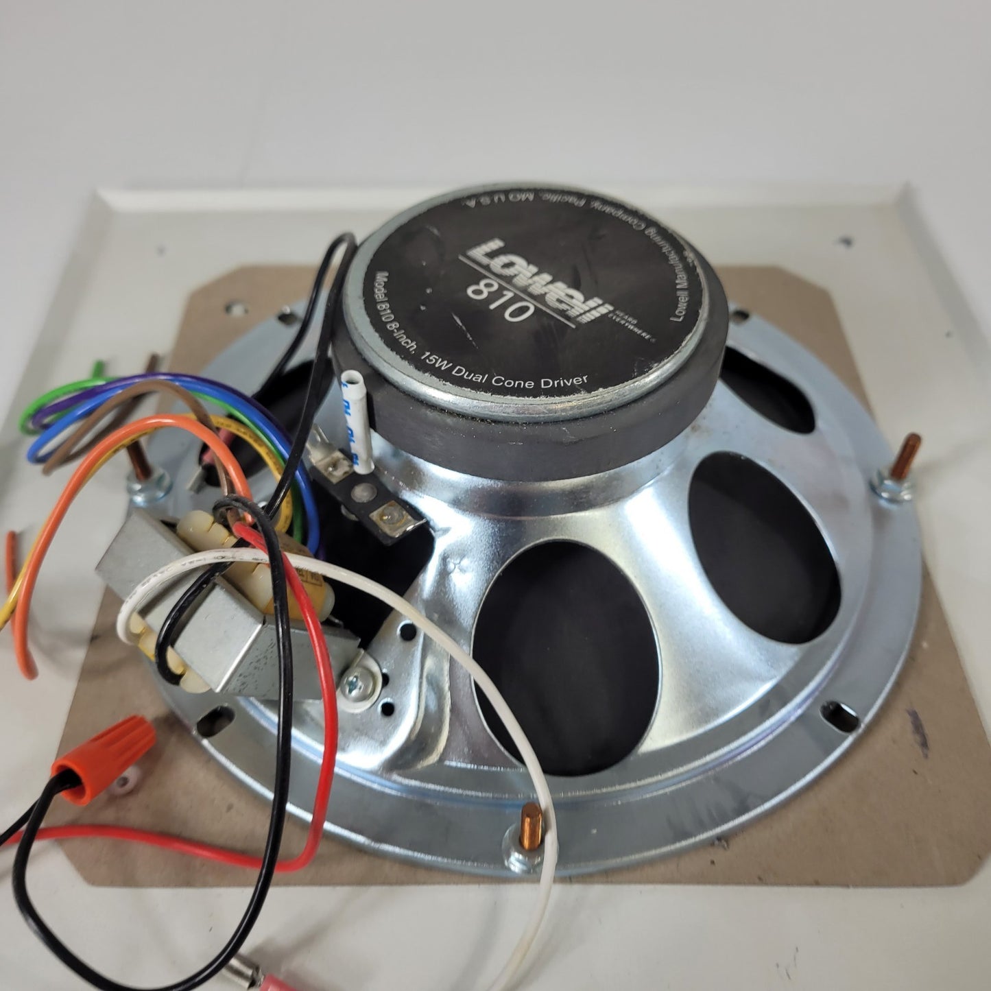 Lowell 810-T72 Speaker Assembly 8" 15W Dual Cone Driver w/ Transformer and Grill