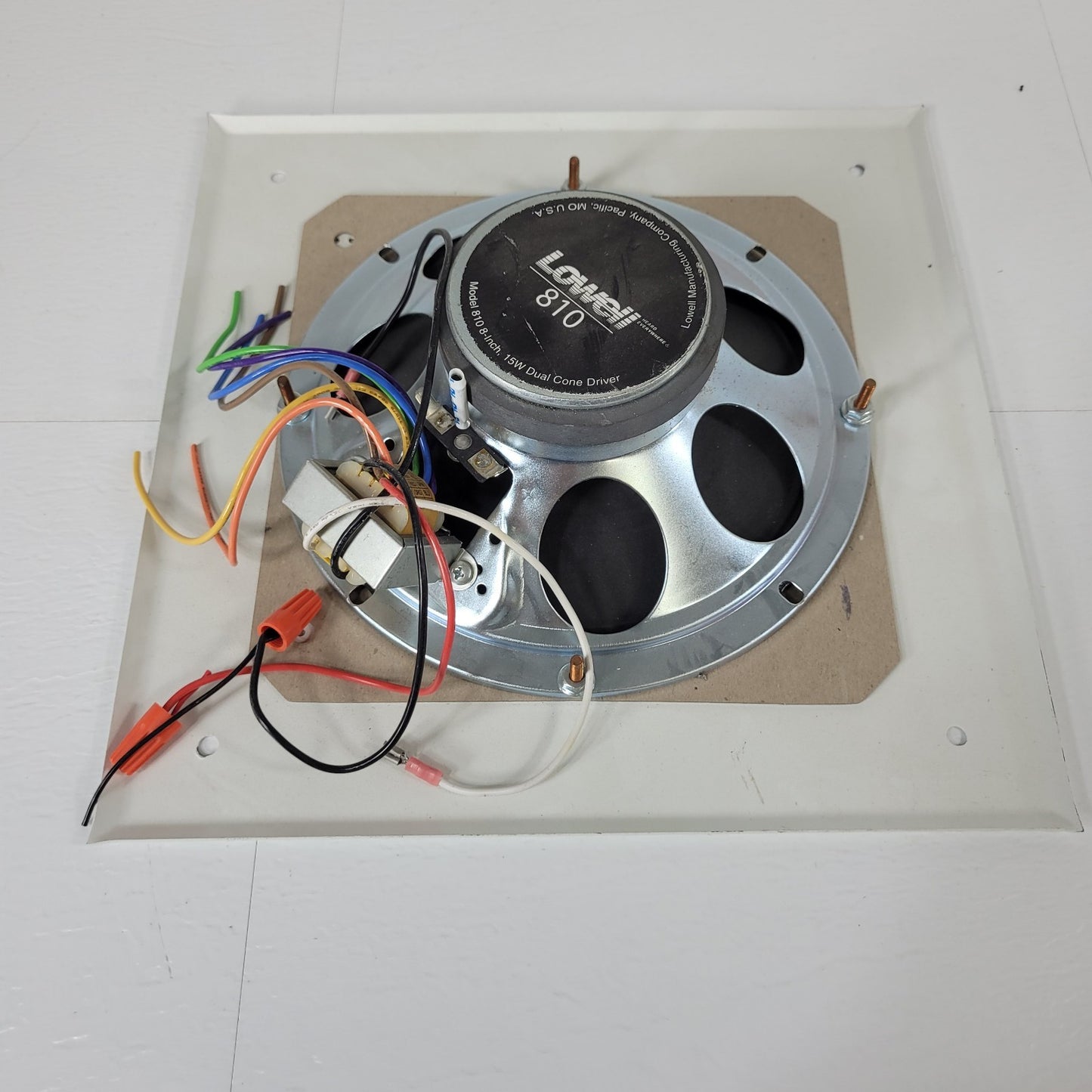 Lowell 810-T72 Speaker Assembly 8" 15W Dual Cone Driver w/ Transformer and Grill